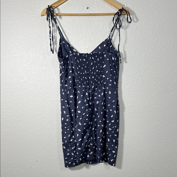 Abercrombie & Fitch Tie-Strap Mini Dress Blue Pattern Small - Picture 4 of 6